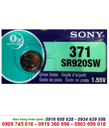 Sony SR920SW-371, Pin đồng hồ đeo tay 1,55v Silver Oxide Sony SR920SW-371 